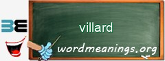 WordMeaning blackboard for villard